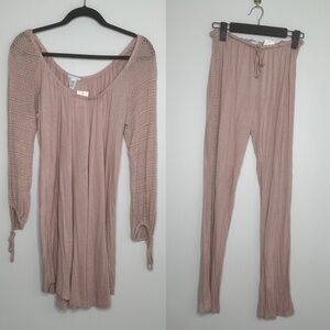 NWT Eberjey Rosette Tunic Pajama Set